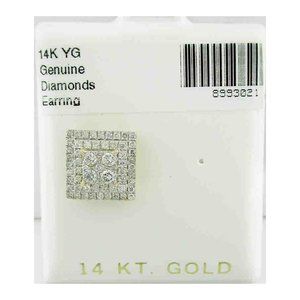Genuine Diamonds Stud Single Earring 14K Gold
